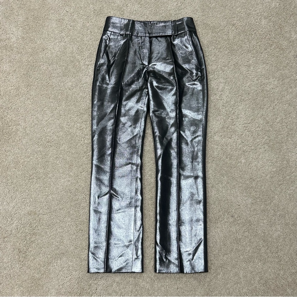 HUGO BOSS Women’s Silk Metallic Silver Pants Size 2